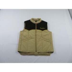 Wiman Outerwear Western Style Beige Brown Vest Union Made Sz L New 80s